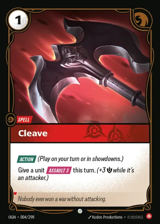 riftbound Card: Cleave - Fury Domain