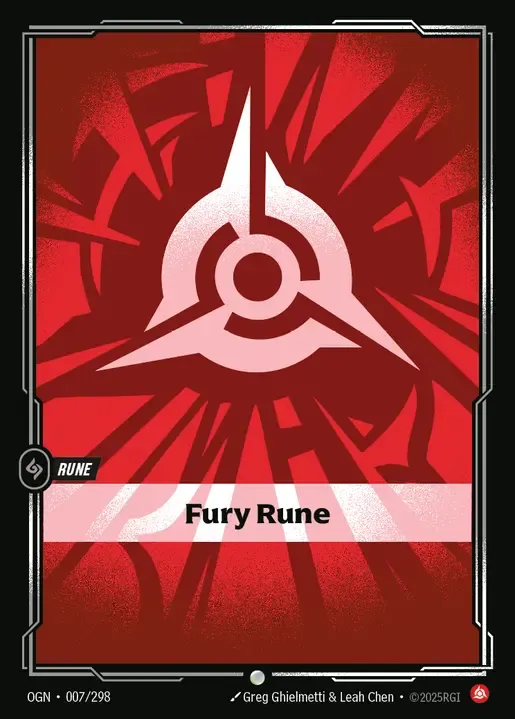 riftbound Card: Fury Rune - Fury Domain