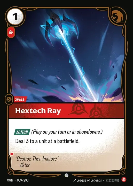 riftbound Card: Hextech Ray - Fury Domain