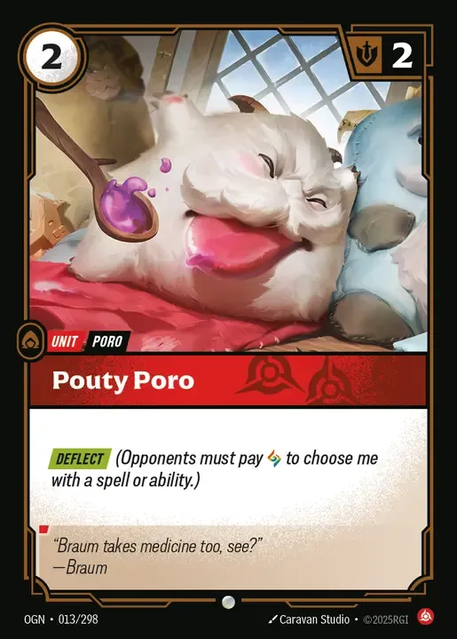 riftbound Card: Pouty Poro - Fury Domain