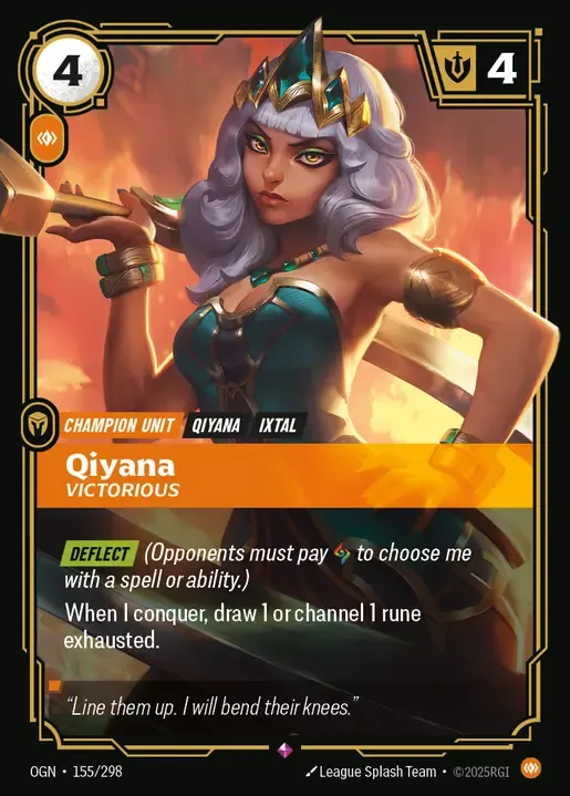 riftbound Card: Qiyana, Victorious - Body Domain