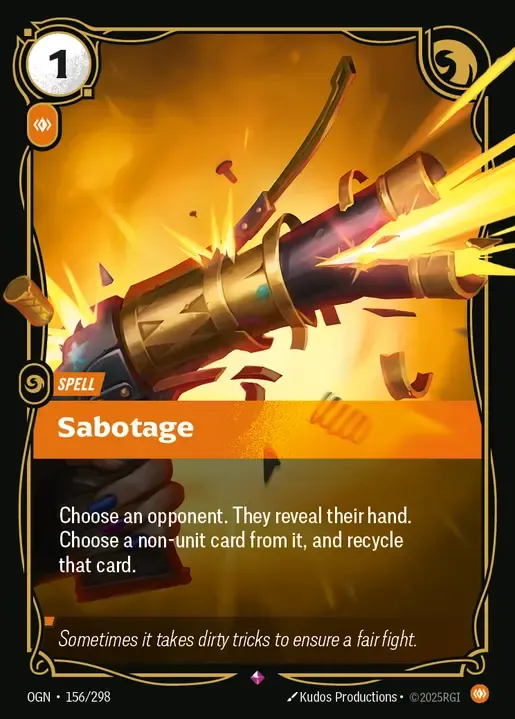 riftbound Card: Sabotage - Body Domain