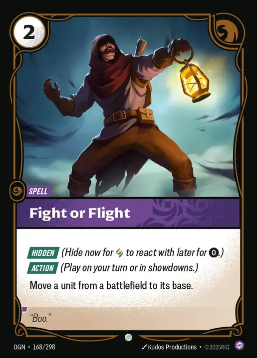 riftbound Card: Fight or Flight - Chaos Domain