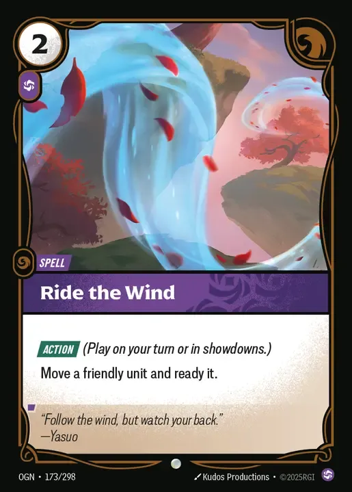 riftbound Card: Ride the Wind - Chaos Domain