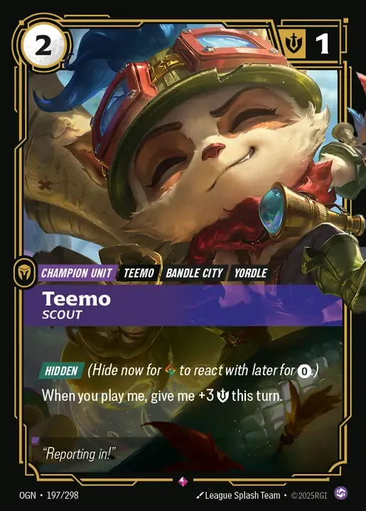 riftbound Card: Teemo, Scout - Chaos Domain