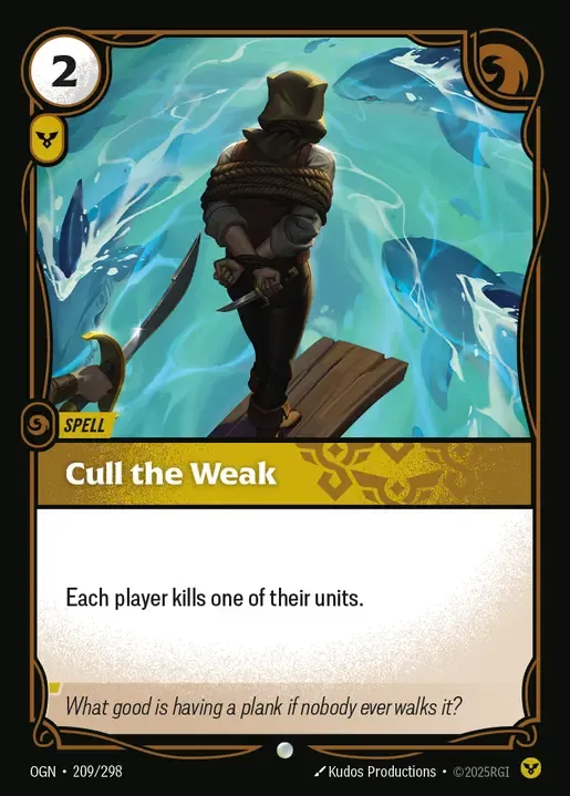 riftbound Card: Cull the Weak - Order Domain