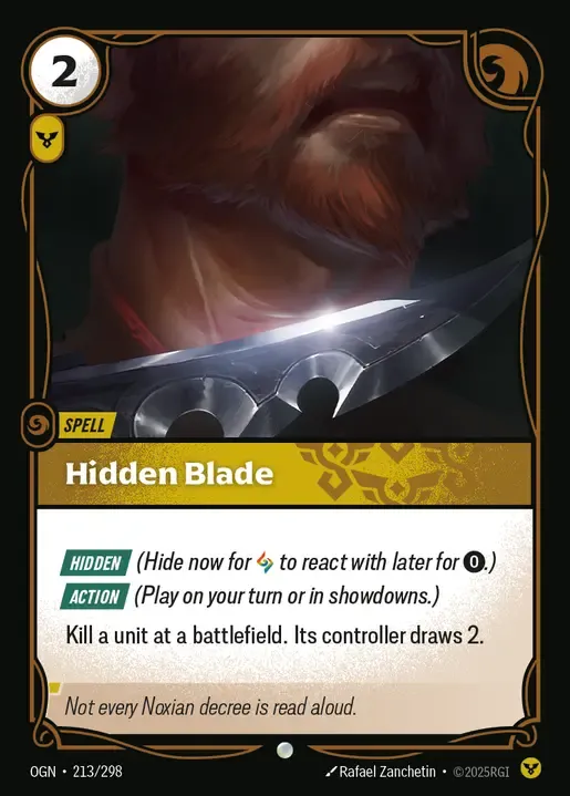 riftbound Card: Hidden Blade - Order Domain