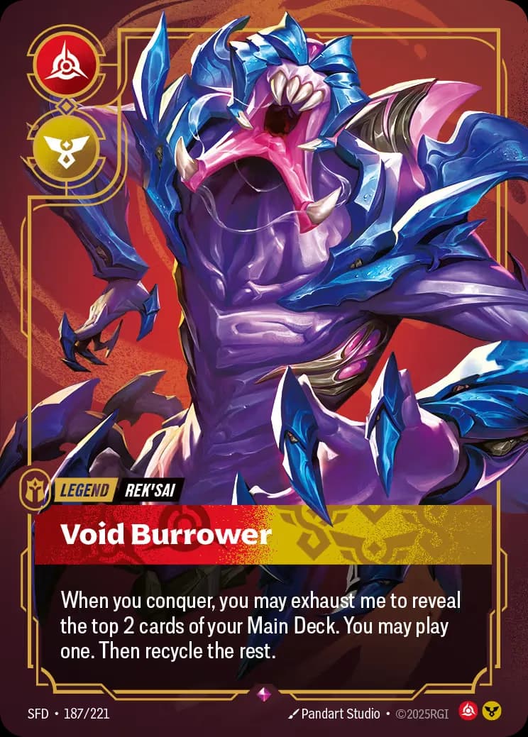 riftbound Card: Void Burrower - Legendary Hero