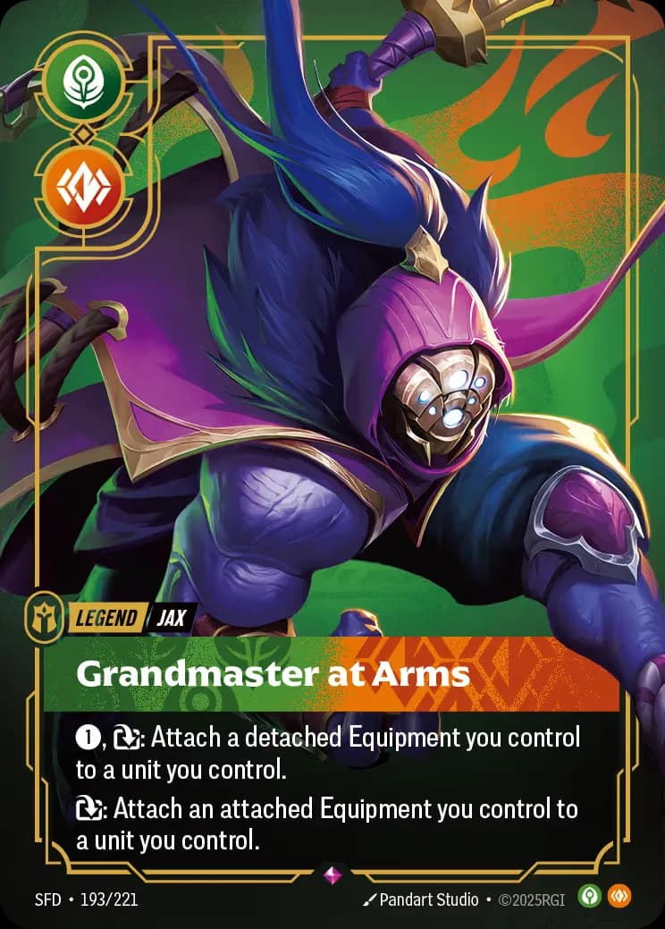 riftbound Card: Grandmaster at Arms - Legendary Hero