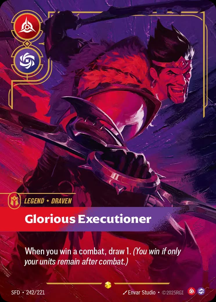 riftbound Card: Glorious Executioner - Legendary Hero