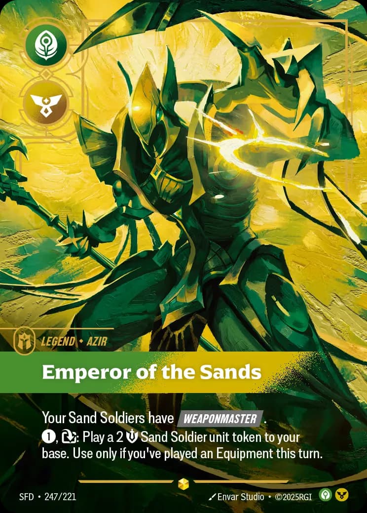 riftbound Card: Emperor of the Sands - Legendary Hero